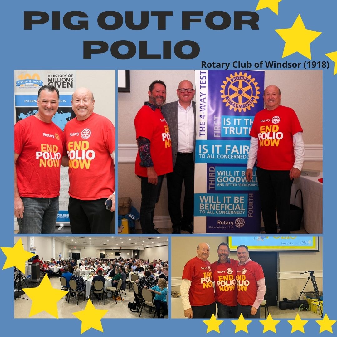 Rotary club of Windsor 1918 Pig Out for Polio event